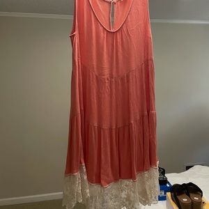 Tank dress lace on bottom
